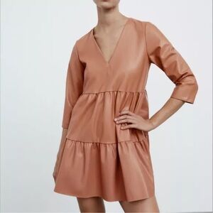 New with tags Zara faux leather dress Size Medium